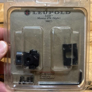 NOS Leupold Standard 2 Piece Mount Base, Mauser FN Models, Gloss Black: 50025 - Picture 1 of 3