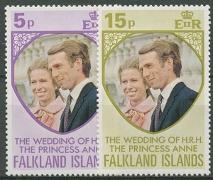 Falkland 1973 Hochzeit von Prinzessin Anne und Mark Phillips 220/21 postfrisch - Picture 1 of 1