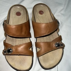 Women's Clarks Unstructured Brown Sandals Shoes 7 - Picture 1 of 7