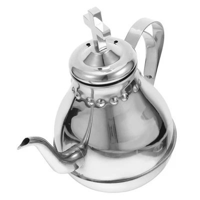  Teiera in acciaio inossidabile, teiera vintage in argento per comunione, - Immagine 1 di 4