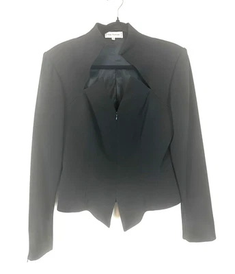 Chaqueta Blazer Anne Fontaine Para Mujer 40 (8) Negra Ropa Profesional Mezcla de Lana A Medida Foto 1 de 4
