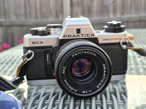 Praktica BCX Electronic 35mm SLR Film Camera + Pentacon 50mm F1.8 Lens TESTED - Picture 1 of 6