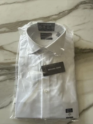 Michael Kors Slim Fit Long Sleeve Shirt Stretch, Size Small - Image 1 of 4