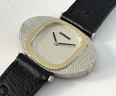 Vintage Longines Sterling Silver & 14K Gold Mens Dress Watch Hand Wind - Image 1 of 4