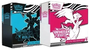 Pokemon Black Bolt and White Flare Elite Trainer Box ETB Set de 2 con 18 paquetes - Imagen 1 de 1