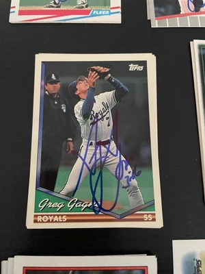 Royals Greg Gagne Signed Topps 1994 Card - Imagem 1 de 3