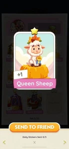 Queen Sheep-Monoply Go Sticker Fast Sending - Picture 1 of 1