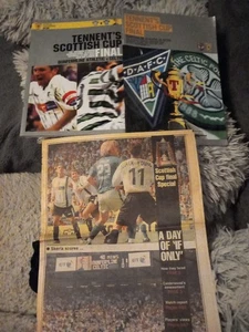 2 SCOTTISH CUP FINALS DUNFERMLINE ATHLETIC V CELTIC 2004 2007 PLUS NEWSPAPER - Picture 1 of 1