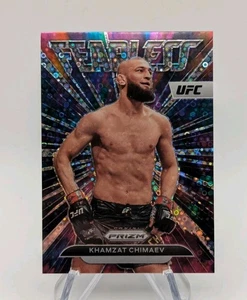 Khamzat Chimaev 2023 Panini Prizm UFC Fearless Silver Disco SP #5 Middleweight - Picture 1 of 2