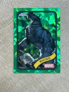 2025 Topps Chrome Marvel Sapphire Green Refractor Rhino /99 #39 - Picture 1 of 2