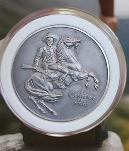 Date Mintmark 1923 Pancho Villa Rare Medal Ag .925 MEXICO - Picture 1 of 2