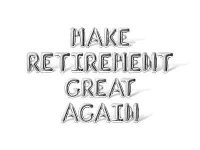 MAKE RETIREMENT GREAT AGAIN Letter Balloon Banner - Retirement Party Decorations - Image 1 of 4