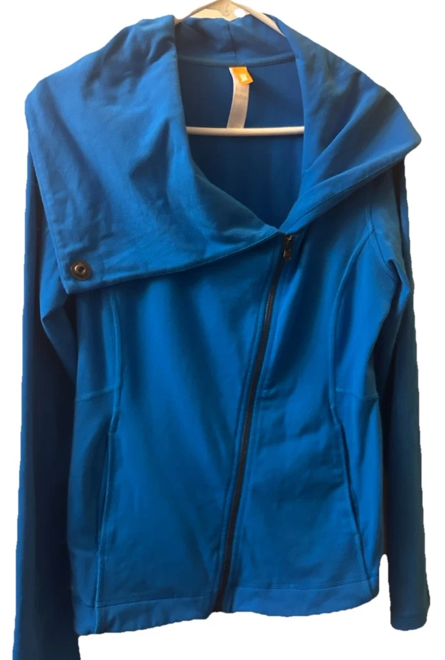 Lucy Mujer Sudadera Preciosa Azul Talla M Cremallera Asimétrica Elástica Yoga Foto 1 de 4
