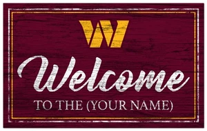Washington Commanders Sign Personalized Welcome Sign Team Color 19x11 - Picture 1 of 1