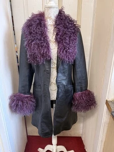 Vintage 90s Y2K Penny Kane Afghan Coat Uk14 Hippy Boho Festival Grunge Glam - Picture 1 of 7