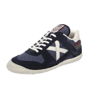 Munich Goal - Sneakers Basse In Suede Blu - Uomo Scarpe Sneakers Casual - Imagen 1 de 4
