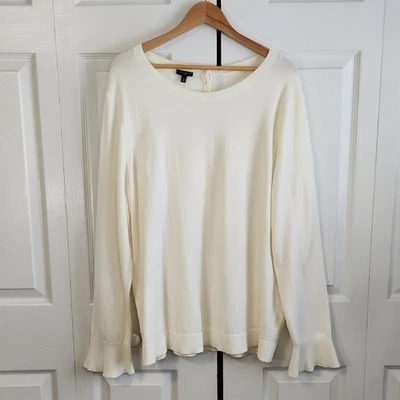 Suéter Talbots Tejido Crema Talla 3X Lana de Cordero Neutro Dinero Antiguo Informal Minimalista Foto 1 de 4