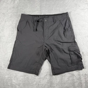 Prana Shorts Mens 34 Gray Zion Cargo Hiking Fishing Outdoor Camp Belted - Picture 1 of 15