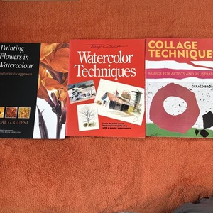 Lote de 3 libros de arte en acuarela con 5 almohadillas de acrílico/dibujo/trazado/marcador gratis - Imagen 1 de 12