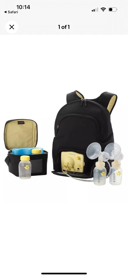 Extractor de leche eléctrico doble Medela 57063 con bolsa para llevar Foto 1 de 4