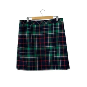 Minifalda Talbots NUEVA CON ETIQUETAS 16 mezcla de lana forrada a cuadros línea A NUEVA clásica para mujer - Imagen 1 de 11