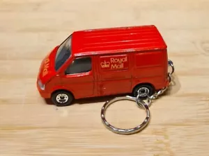 1/64 DIECAST MODEL FORD TRANSIT VAN ROYAL MAIL DELIVERY KEYCHAIN KEYRING - Picture 1 of 4