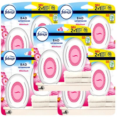 5 x Duo  Febreze Lufterfrischer Blütenhauch Bad u. WC Raumduft Duftspender - Bild 1 von 2