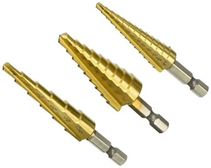 Titan Tools 3 Pc Titanium Step Drill Bit Set, 16503 - Picture 1 of 1