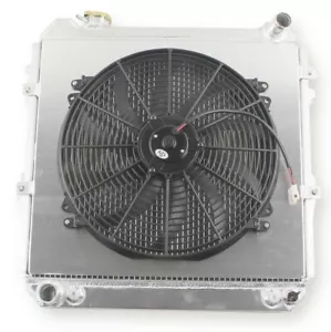 3Row Radiator Shroud 2*Fan For Toyota Truck 88-95 Pickup/4Runner 4WD 3.0 V6 3VZE - Picture 1 of 12