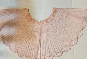 NEU Perlen Pailletten Kragen Overlay...rosa... - Bild 1 von 2