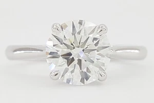 D Flawless Round Diamond Solitaire Engagement Ring 1.32 ct 3EX Cut Platinum $34K - Picture 1 of 9