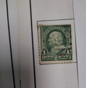 U.S. Postage W/1898 Stamp One Cent Benjamin Franklin, Extremely Rare 