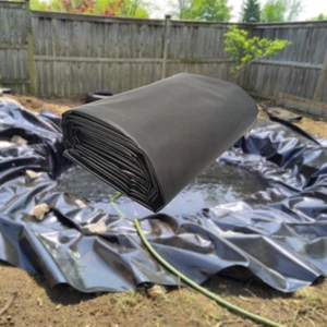 20*20ft Pond Liner HDPE Black 0.5mm/20mil Thickness Waterproof Plastic Sheet - Picture 1 of 24