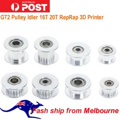 GT2 Pulley Idler 6mm 10mm Belt 3mm 5mm Idle Bearing 16T 20T RepRap 3D Printer - image 1 of 4