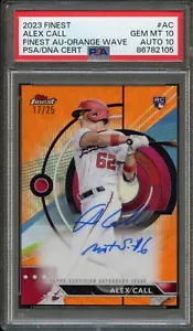 BB - 2023 Finest - Orange Wave Ref - #FA-AC - Alex Call - PSA 10 - 17/25 - Imagen 1 de 2