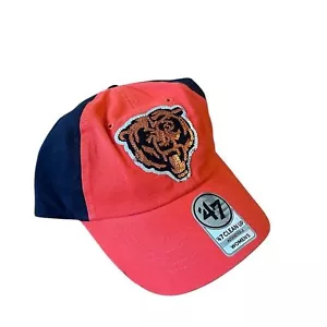 47 Clean Up Chicago Bears Women's Sparkle Navy Orange Sequin Baseball Hat NWT - Picture 1 of 4