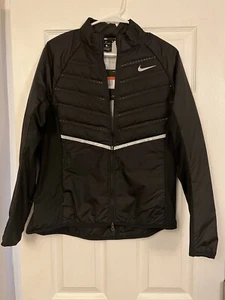 NWT Womens Nike Jacket Aeroloft 800 Down Running Jacket Large Black Lightweight - Picture 1 of 4