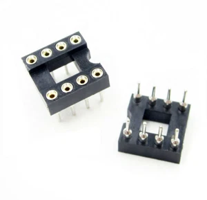 10pcs 8Pin DIP-8 SIP Round IC Sockets Adaptor Solder A3GS - Picture 1 of 4