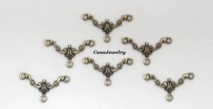 #1522 SM ANTIKGOLD 3 RING "Y" STECKER - 6 STÜCK - Bild 1 von 2