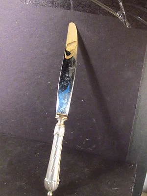 Vintage German Wilkens .800 Silver 10 1/4"  DINNER KNIFE Mono G - Image 1 of 3