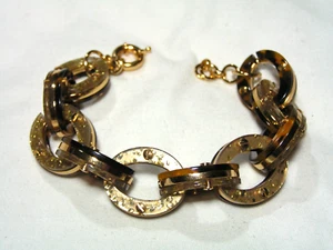 ...J.CREW...Reversible Gold Tone, Lucite Chain Bracelet... - Picture 1 of 7