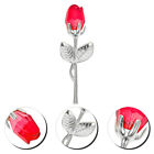 Wedding Decoration Christmas Rose Gift Glass Flower Home Ornament Miss Metal