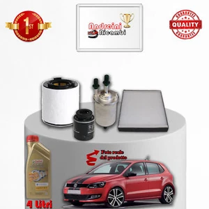 KIT TAGLIANDO 4 FILTRI E OLIO VW POLO V 6R 1.2 TSI 77KW 105CV 2011 -> - Foto 1 di 1