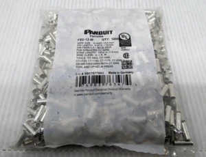 NEW Bag of 1000 Panduit F82-12-M Non-Covered Ferrules Non-Insulated - Picture 1 of 5