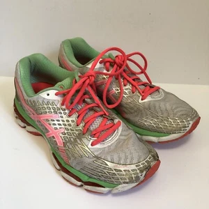 Asics Gel-Nimbus 17 Damen-Laufschuhe T557N Turnschuhe Größe 9 weiß grün - Bild 1 von 22