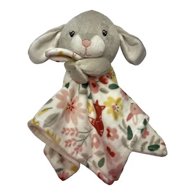 GERBER Modern Moments Bebé Peluche Gris Conejito Lovey Floral Manta de Seguridad Foto 1 de 4