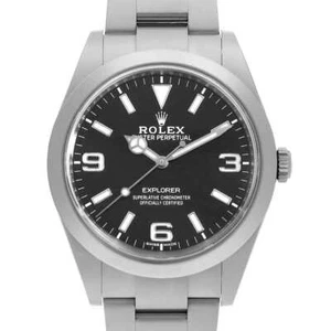 ROLEX Explorer I spätes Modell weiß 369 214270 schwarz Zufallszahl gebraucht... - Bild 1 von 10