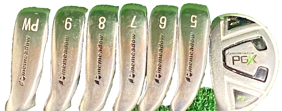 Pinemeadow PGX Iron Set 4h,5-PW LH Men's Stiff Steel 5i 37.5" New Jumbo Grips - Image 1 of 4