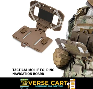 Tactical Vest Front Molle Admin Pouch Folded Navigation Board Phone Flip Holder - Picture 1 of 13