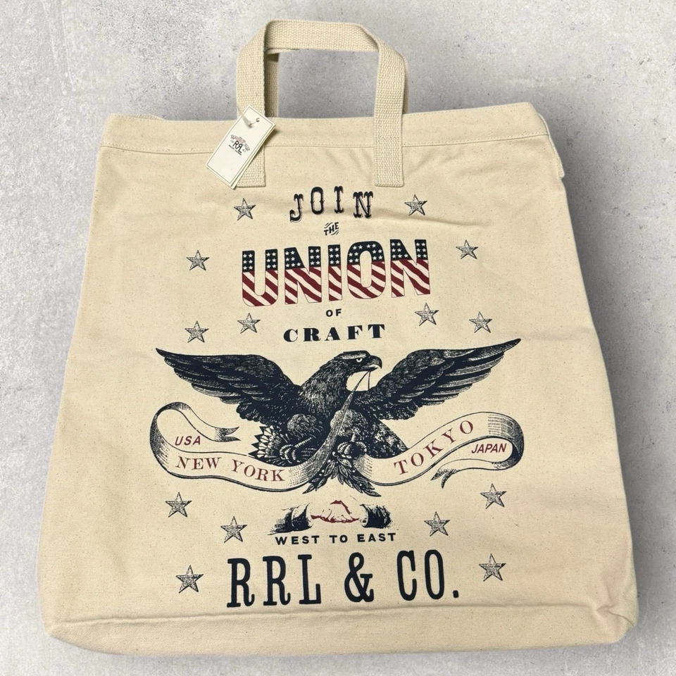 Bolso de Mano de Compras RRL Doble RL Ralph Lauren Union of Craft Lona Foto 1 de 4